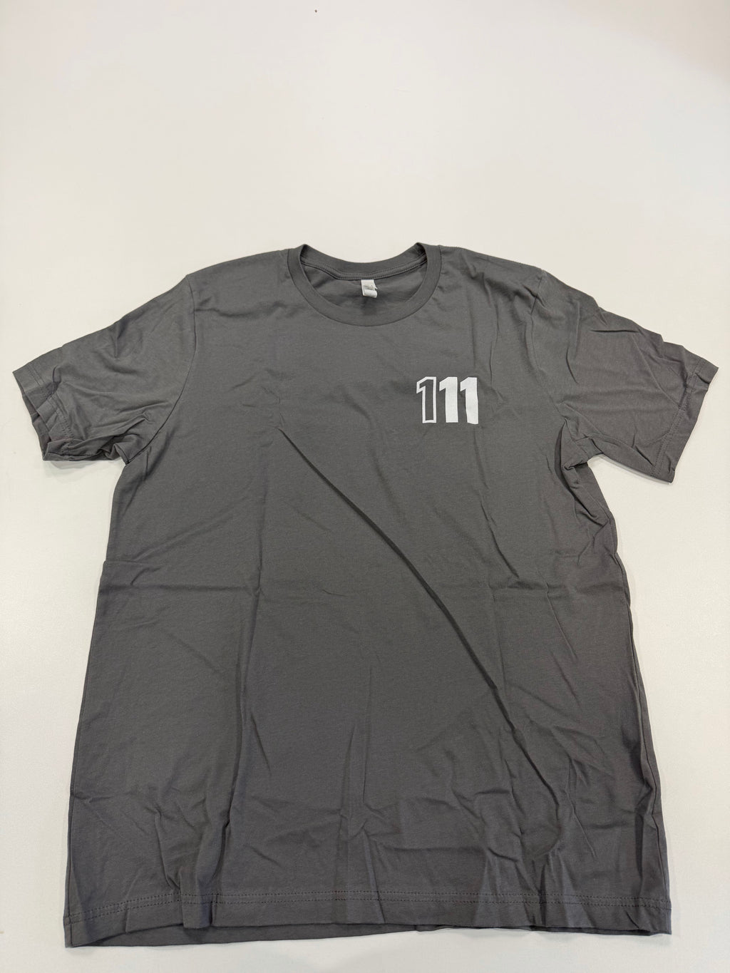 111 Motorcars Shirt Solid Gray White Logo
